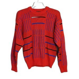 Eagle Sport Red Blue Black Sweater Women's L VINTAGE